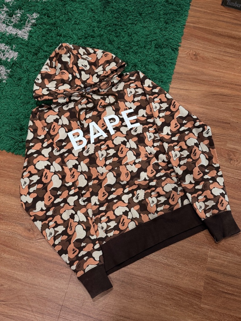 BAPE - Brown Camo Pullover Hoodie Size Large - Brand New